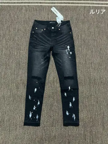 PURPLE BRAND 페인트 가공 데미지 데님 30 .