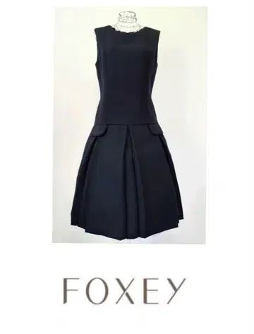 FOXEY 폭시 원피스 다크 네이비 레어 42