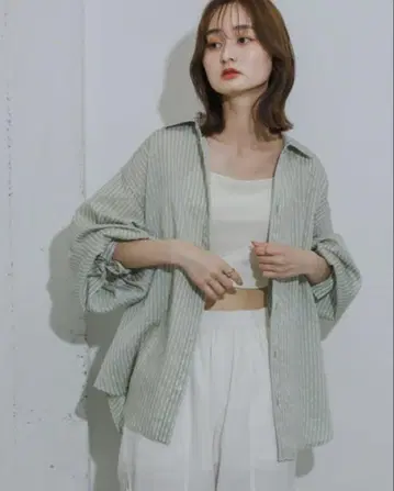 SENSE OF PLACE/시어 스트라이프 셔츠
