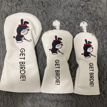 새상품 [ 3세트 ] 도라에몽 골프 클럽 헤드커버 1+3+UT 화이트