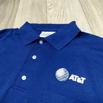AT&T ScreenMates 피케 셔츠 L 빈티지 USA 구제 의류