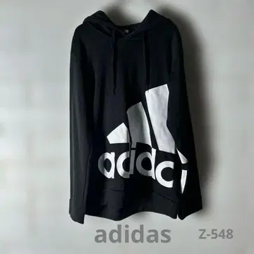 [ adidas ] 아디다스 후드 부착 후드티 M 트레이닝복 블랙 새상품