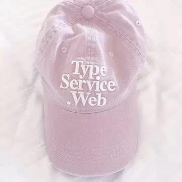 새상품 Type Service.Web 자수캡 라이트핑크
