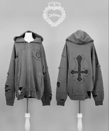DimMoire 마도사 후드티 그레이