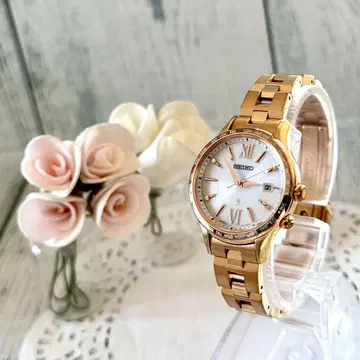 [ 레어 ] SEIKO 루키아 손목시계 1B35-0AB0 전파 솔라 골드