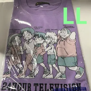 24시간 TV 차리 T셔츠 2025 T셔츠 명탐정 코난 보라색 LL