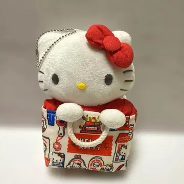 헬로키티 레트로팝 마스코트 홀더 봉제 인형 키링
