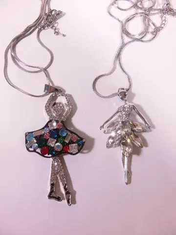 발레리나와 페어리 목걸이 2개 세트
