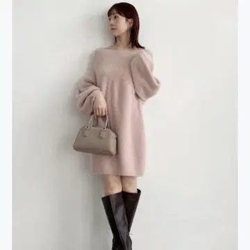 주말 한정 가격 인하 snidel 라쿤 미니 니트 원피스