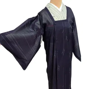 도진  명주 겉옷 롱 장척 비침 어른 귀여운 기모노 여름 빅 보라색