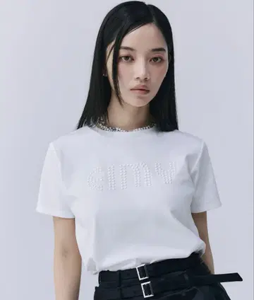 eimy istoire 펄 로고 T셔츠 화이트 F 사이즈