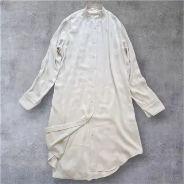 MOUSSY 마우지 밴드 카라 롱 셔츠 베이지 FREE 사이즈