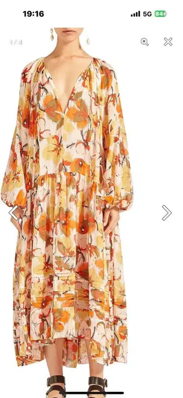lee mathews 리 마슈 floral print dress