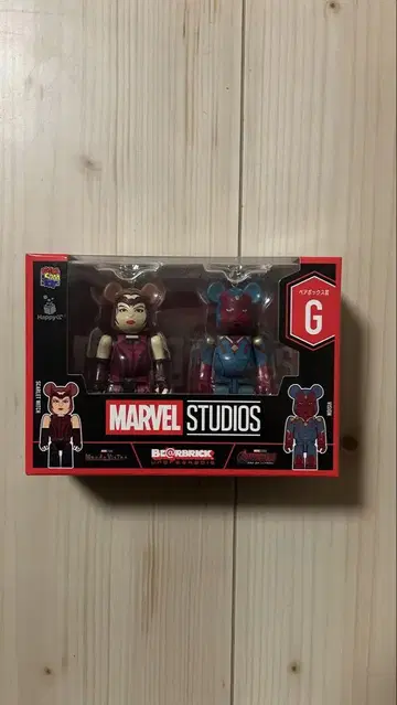 MARVEL 제일복권 베어브릭 G상 페어 박스 비전 완다 미개봉