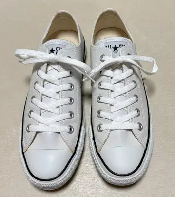 컨버스 올스타 가죽 OX 화이트 25cm