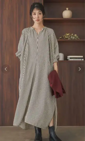 URBAN RESEARCH DOORS 스트라이프 롱 원피스