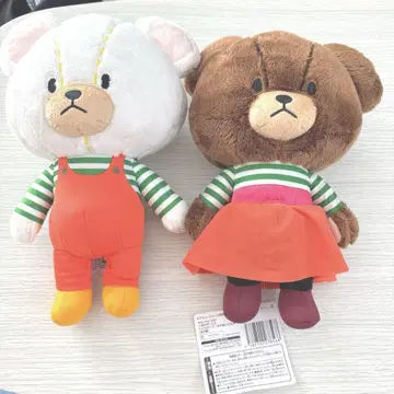 새상품 택 포함 곰 정원 레트로 걸리시 BIG 봉제 인형 전 2종 세트