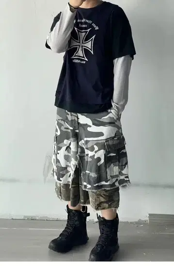 PROJECT G/R x murd333r.FM CARGO SHORTS