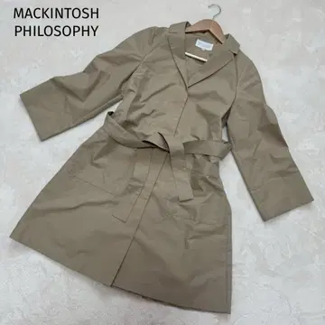 컨디션 최상 매킨토시 체스터 코트 스프링 코트 벨트 포함 경량