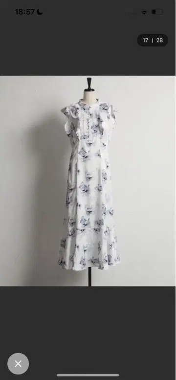 toccocloset 인기 완판템 프릴 소매 꽃무늬 맥시 드레스