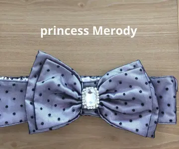 Princess Melody 더블 리본 레이스 프릴 코르셋 벨트 도트