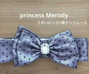 Princess Melody 더블 리본 레이스 프릴 코르셋 벨트 도트