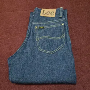 빈티지 lee 102 w 27 가죽 패치 체인 스티치