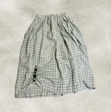 체크 롱 스커트