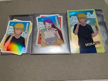 NARUTO 애니메이트 카페 홀로그램 클리어 스티커 시트 미나토 쿠시나