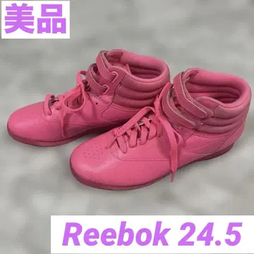 새상품급 Reebok 하이컷 스니커즈 경량 핑크