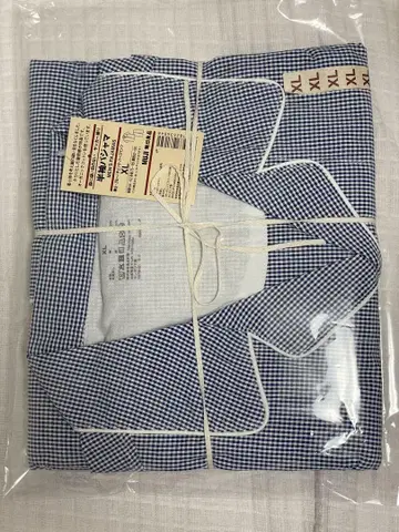 미개봉 새상품 MUJI 무인양품 남성용 체크 무늬 파자마 면100% XL