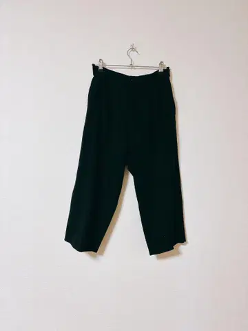 BEAMS BOY 블랙 와이드 팬츠 여성용