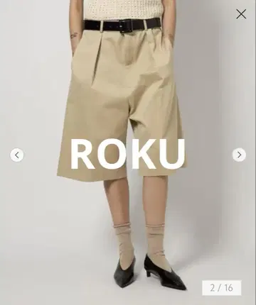 6(ROKU) 코튼 치노 숏팬츠