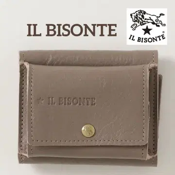 IL BISONTE 3단 폴더형 지갑 그레이 베이지