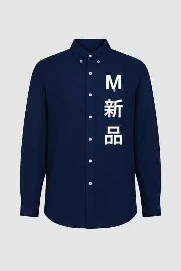 랄프 로렌 네이비 버튼 다운 셔츠 M 사이즈 택 포함 파랑 말