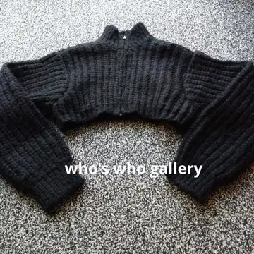 [who'swhogallery] 크롭 지퍼 가디건