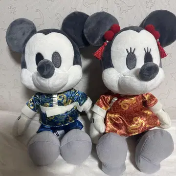 Disney 데코 미키 & 미니 차이나복 BIG 봉제 인형 2체 세트