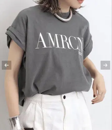 라빠르망 [ AMERICANA/아메리카나 ] T-SHIRT 그레이