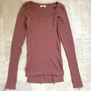 AURALEE x Ron Herman U넥 기가 보트넥 핑크 별주