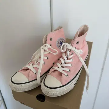 Converse 핑크 하이컷 스니커즈 24.5cm