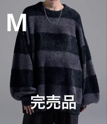 Loose/루스 볼륨 슬리브 오버 샤기 니트 24AW M 사이즈