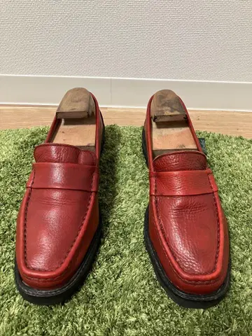 Paraboot 로퍼 빨간색 레드 신발 남성용 여성용