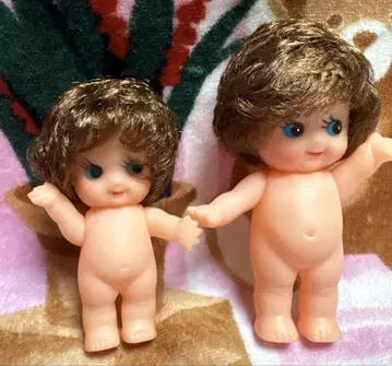 큐피 인형 쇼와 레트로 2체 세트 10cm 13cm