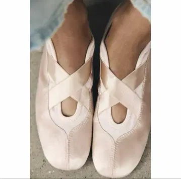 택 포함 새상품 ZARA 새틴 플랫슈즈 36