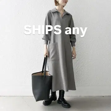 [ 새상품급 ] SHIPS any 워셔블 샤크 스키퍼 원피스