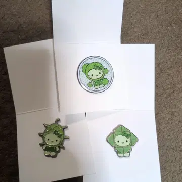 오사카 만박 일본관 한정판 키티 Algae 핀 배지 세트
