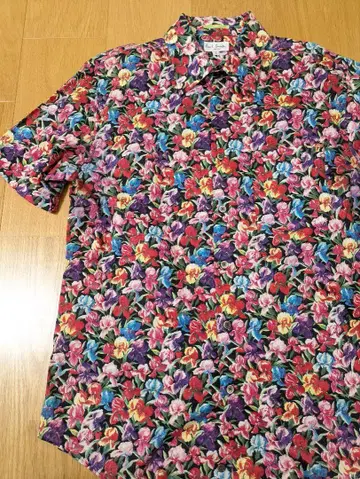 폴스미스 L 사이즈 꽃무늬 플라워 프린트 반팔 셔츠