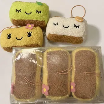 [ 낱개 판매 가능 ] 폭신폭신 카스테라짱 마스코트 봉제 인형