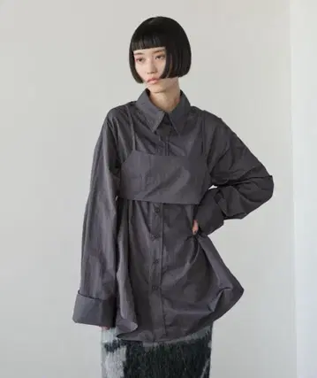 AIC. AIC 나일론 오버 셔츠 뷔스티에 앙상블