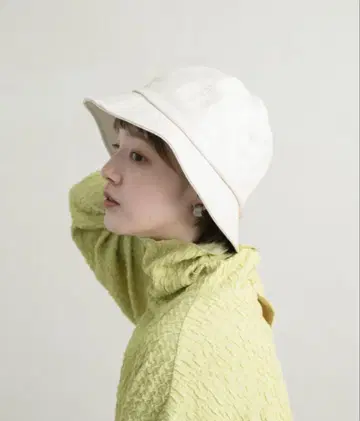 KBF 인조 가죽 버킷햇 화이트 아이보리